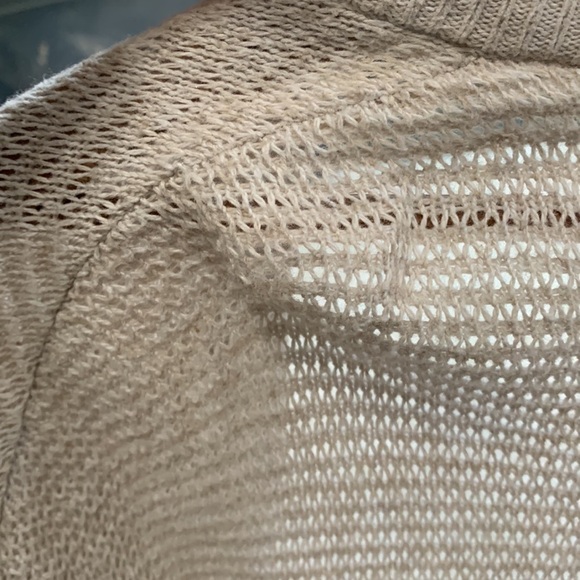 MADEWELL Seabank tan beige crochet Cardigan open drapey Sweater - Picture 8 of 8